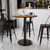 Flash Furniture XU-RD-36-WALTB-TR24B-GG Walnut Laminate Round Top PVC T-Mold Edge Table