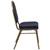 Flash Furniture FD-C03-ALLGOLD-H203774-GG Navy Blue Patterned Fabric Gold Powder Coated Frame Finish Hercules Series Stacking Banquet Chair