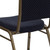 Flash Furniture FD-C03-ALLGOLD-H203774-GG Navy Blue Patterned Fabric Gold Powder Coated Frame Finish Hercules Series Stacking Banquet Chair
