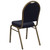 Flash Furniture FD-C03-ALLGOLD-H203774-GG Navy Blue Patterned Fabric Gold Powder Coated Frame Finish Hercules Series Stacking Banquet Chair