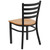 Flash Furniture XU-DG694BLAD-NATW-GG Metal Ladder Back .62" Thick Natural Finish Plywood Seat Hercules Series Restaurant Chair