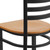 Flash Furniture XU-DG694BLAD-NATW-GG Metal Ladder Back .62" Thick Natural Finish Plywood Seat Hercules Series Restaurant Chair