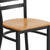 Flash Furniture XU-DG694BLAD-NATW-GG Metal Ladder Back .62" Thick Natural Finish Plywood Seat Hercules Series Restaurant Chair