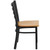 Flash Furniture XU-DG694BLAD-NATW-GG Metal Ladder Back .62" Thick Natural Finish Plywood Seat Hercules Series Restaurant Chair