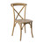 Flash Furniture X-BACK-MOWG Medium Natural Elmwood Bent X Back Side Chair