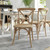 Flash Furniture X-BACK-MOWG Medium Natural Elmwood Bent X Back Side Chair
