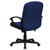 Flash Furniture GO-ST-6-NVY-GG Navy Fabric Nylon Arms Mid Back Design Executive Swivel Office Chair