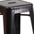 Flash Furniture CH-31320-24-BQ-GG Black-Antique Gold Galvanized Steel Counter Height Backless Bar Stool