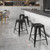 Flash Furniture CH-31320-24-BQ-GG Black-Antique Gold Galvanized Steel Counter Height Backless Bar Stool