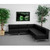 Flash Furniture ZB-IMAG-SECT-SET5-GG Black LeatherSoft With Stainless Steel Legs Modular Hercules Imagination Series Sectional