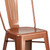 Flash Furniture ET-3534-24-POC-GG Copper Galvanized Steel Drain Holes In Seat Counter Height Bar Stool