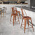 Flash Furniture ET-3534-24-POC-GG Copper Galvanized Steel Drain Holes In Seat Counter Height Bar Stool