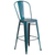 Flash Furniture ET-3534-30-KB-GG Kelly Blue/Teal Galvanized Steel Drain Holes In Seat Bar Stool