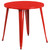 Flash Furniture CH-51090TH-2-18CAFE-RED-GG 30" Dia. x 29 1/2" H Red Metal Round Table and 2 Chair Set