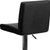 Flash Furniture CH-92066-BK-GG Black Vinyl with Contemporary Style Chrome Base Swivel Bar Stool