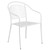 Flash Furniture CO-35RD-03CHR2-WH-GG 28" H White Steel Round Patio Table Set with 2 Chairs