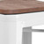 Flash Furniture CH-31320-30-WH-WD-GG White Textured Wood Seat With Galvanized Steel Backless Bar Stool