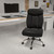 Flash Furniture GO-1235-BK-LEA-GG Black Bonded Leather Armless High Back Design Hercules Series Big & Tall Executive Swivel Office Chair