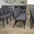 Flash Furniture XU-CH-60096-BEIJING-GY-BAS-GG Gray 19" Width Gold Vein Frame Finish Hercules Series Stacking Church Chair