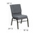 Flash Furniture XU-CH-60096-BEIJING-GY-BAS-GG Gray 19" Width Gold Vein Frame Finish Hercules Series Stacking Church Chair