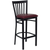 Flash Furniture XU-DG6R8BSCH-BAR-BURV-GG Burgundy Vinyl Seat With Schoolhouse Back Steel Black Powder Coated Frame Hercules Series Restaurant Bar Stool