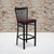Flash Furniture XU-DG6R8BSCH-BAR-BURV-GG Burgundy Vinyl Seat With Schoolhouse Back Steel Black Powder Coated Frame Hercules Series Restaurant Bar Stool