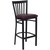 Flash Furniture XU-DG6R8BSCH-BAR-BURV-GG Burgundy Vinyl Seat With Schoolhouse Back Steel Black Powder Coated Frame Hercules Series Restaurant Bar Stool