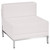 Flash Furniture ZB-IMAG-SET20-WH-GG White LeatherSoft With Integrated Stainless Steel Legs Modular Hercules Imagination Series Sofa Set, Chair And Ottoman Set
