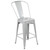 Flash Furniture CH-31320-24GB-SIL-GG Silver Galvanized Steel Counter Height Bar Stool