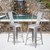 Flash Furniture CH-31320-24GB-SIL-GG Silver Galvanized Steel Counter Height Bar Stool