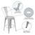 Flash Furniture CH-31320-24GB-SIL-GG Silver Galvanized Steel Counter Height Bar Stool