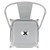 Flash Furniture CH-31320-24GB-SIL-GG Silver Galvanized Steel Counter Height Bar Stool