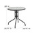 Flash Furniture TLH-087RD-037GY4-GG Gray Steel Round Table Set with 4 Chairs