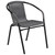 Flash Furniture TLH-087RD-037GY4-GG Gray Steel Round Table Set with 4 Chairs