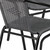 Flash Furniture TLH-087RD-037GY4-GG Gray Steel Round Table Set with 4 Chairs