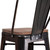 Flash Furniture CH-31320-30GB-BQ-WD-GG Black Antique Gold Metal Curved Back With Vertical Slat Bistro Style Bar Stool