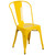 Flash Furniture CH-51090TH-4-18CAFE-YL-GG 30" Dia. x 29 1/2" H Yellow Metal Round Table and 4 Chair Set