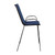 Flash Furniture 2-JJ-092H-NV-GG Blue Textilene Black Metal Frame Brazos Series Stacking Patio Barstool - Set of 2