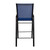 Flash Furniture 2-JJ-092H-NV-GG Blue Textilene Black Metal Frame Brazos Series Stacking Patio Barstool - Set of 2