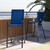 Flash Furniture 2-JJ-092H-NV-GG Blue Textilene Black Metal Frame Brazos Series Stacking Patio Barstool - Set of 2