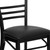 Flash Furniture XU-DG6Q6B1LAD-BLKV-GG Ladder Back Upholstered 2.5" Thick Foam Padded Seat Black Vinyl Hercules Series Restaurant Chair