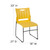 Flash Furniture RUT-2-YL-GG Yellow Metal Frame Perforated Back Hercules Series Stacking Chair