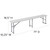 Flash Furniture RB-1172FH-GG 71" W x 10.25" D Granite White Plastic Top Gray Powder Coated Folding Bench