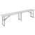 Flash Furniture RB-1172FH-GG 71" W x 10.25" D Granite White Plastic Top Gray Powder Coated Folding Bench