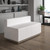 Flash Furniture ZB-803-LS-WH-GG White LeatherSoft Upholstery With Brushed Stainless Steel Base Modular Hercules Alon Series Loveseat