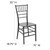Flash Furniture LE-BLACK-M-GG Black Resin Ladder Back Hercules Premium Series Stacking Chiavari Chair