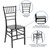 Flash Furniture LE-BLACK-M-GG Black Resin Ladder Back Hercules Premium Series Stacking Chiavari Chair