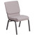 Flash Furniture FD-CH02185-SV-GYDOT-GG Gray 19.25" Width Silver Vein Frame Finish Hercules Series Stacking Church Chair