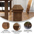 Flash Furniture XA-B-96X12-L-GG 96" W x 12" D x 17.75" H 3/4" Thick Solid Pine Plank Top Hercules Series Folding Rustic Farm Bench