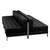 Flash Furniture ZB-IMAG-MIDCH-6-GG Black LeatherSoft Upholstery With Exposed Stainless Steel Accent Bar Modular Hercules Imagination Series Lounge Set